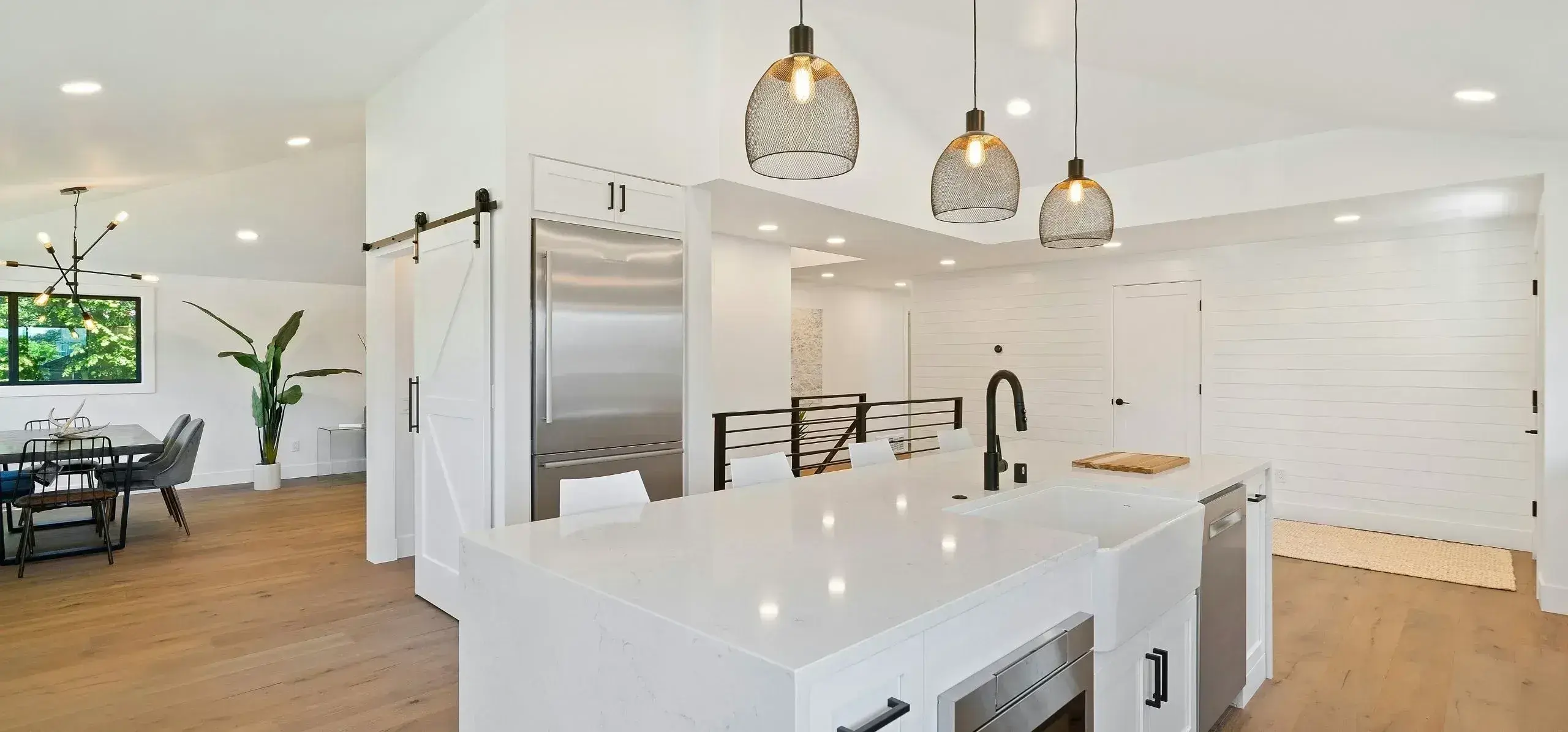 Modern kitchen with sleek design.