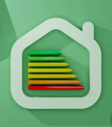 Energy efficiency icon with color gradient
